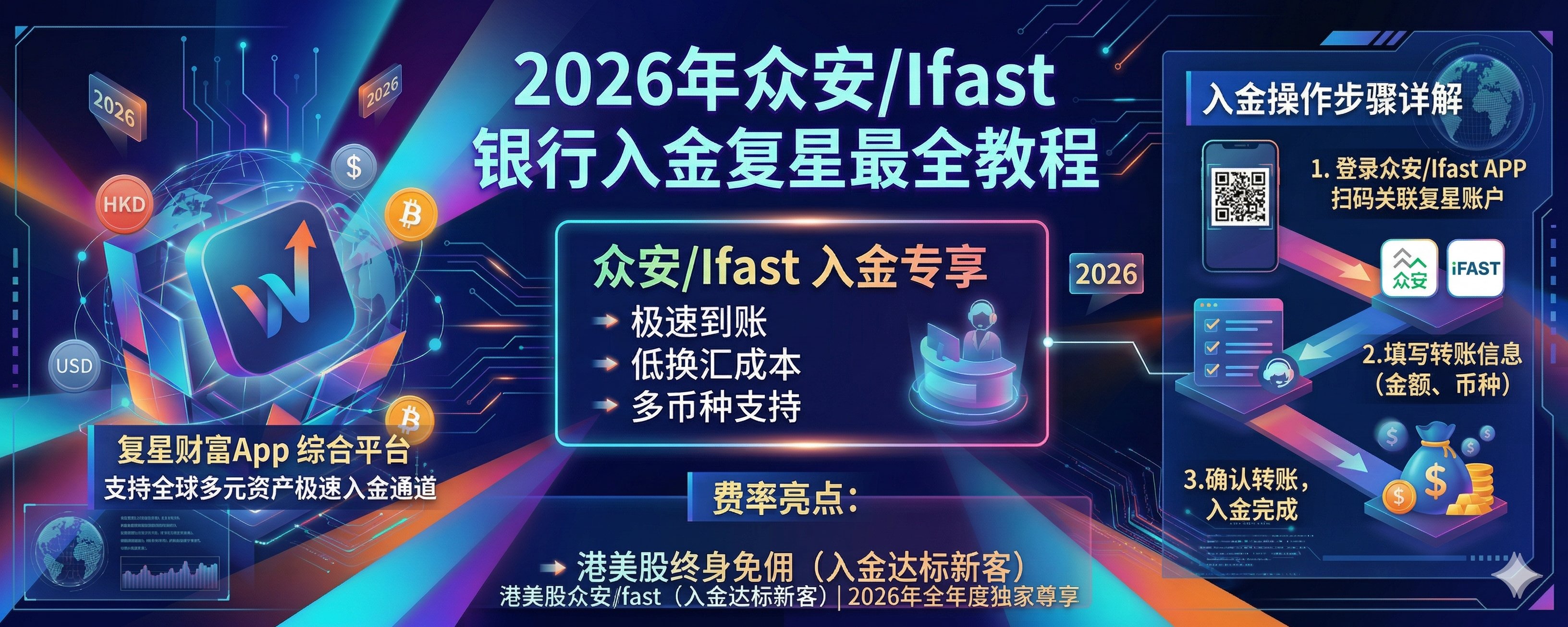 众安&Ifast 银行入金复星最全教程